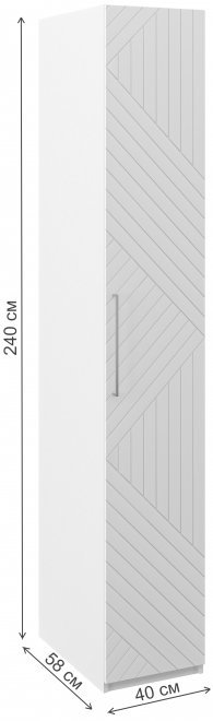 Шкаф Отис МН-039-05 П4 белый / белый