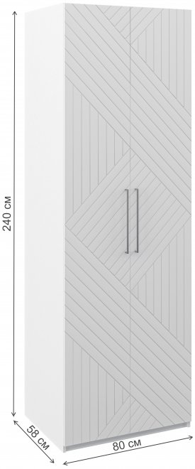 Шкаф Отис МН-039-06 П4 белый / белый