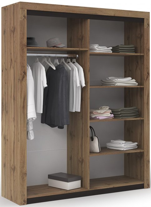 Шкаф Паола ШК 703 дуб крафт золото