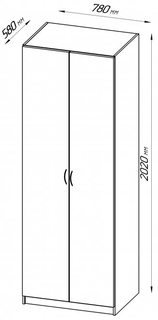 Шкаф Пегас 2 сонома