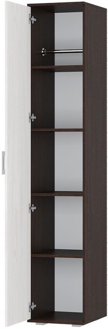 Шкаф-пенал Белла венге / ясень белый