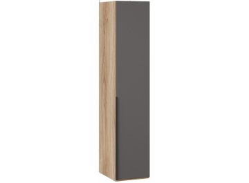 Шкаф-пенал Порто СМ-393.07.001 яблоня беллуно / графит софт с полками