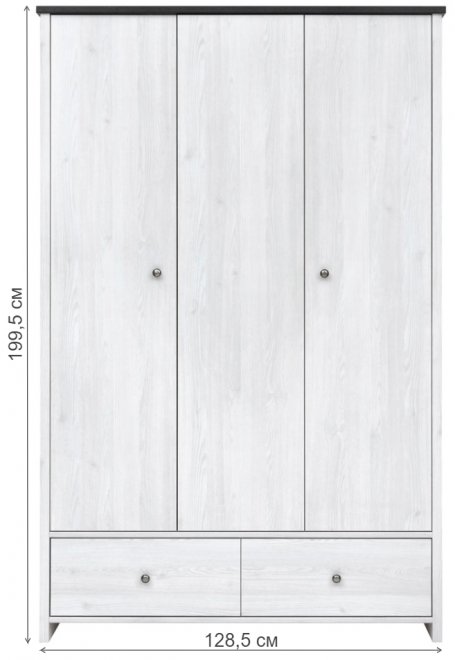 Шкаф Порто SZF3D2S джанни / сосна ларико