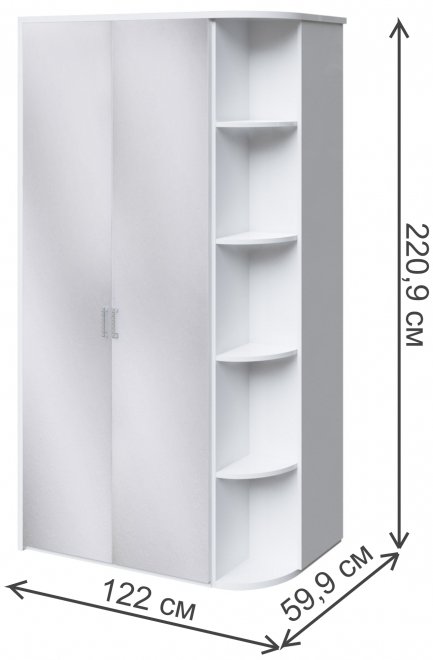 Шкаф Белла белоснежный глянец