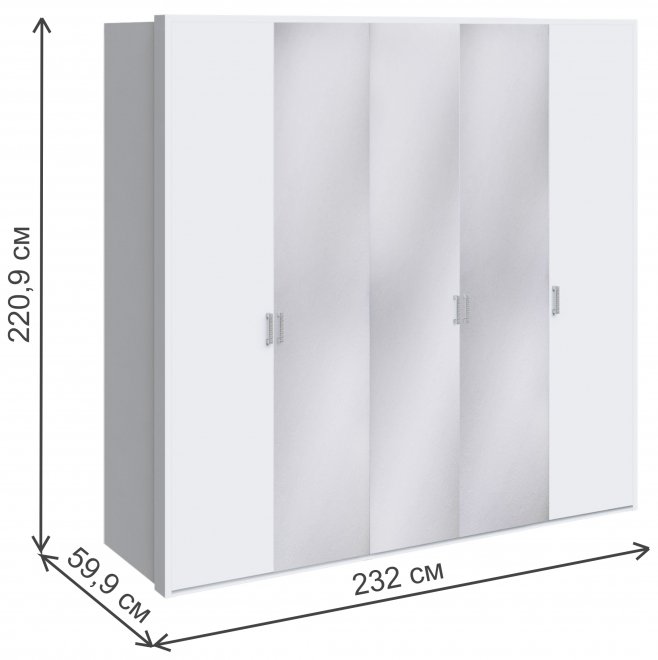 Шкаф Белла белоснежный глянец