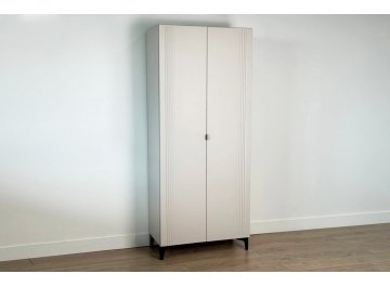 Распашной шкаф Рич кашемир / фрапучино матовый / черный