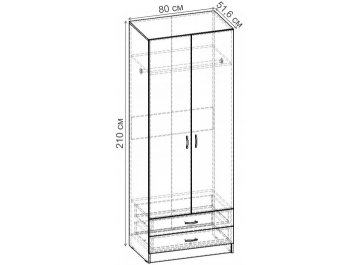 Шкаф Рио-2.8 ШР.050.800-01