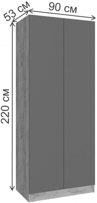 Шкаф Руэлла для одежды и белья графит