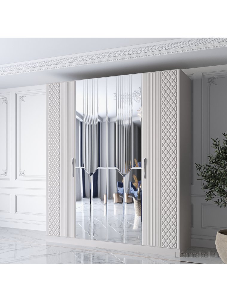 Шкаф Савелья СВЛ-01 кашемир / серебро