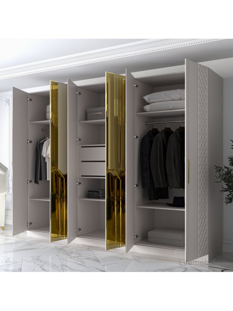 Шкаф Савелья СВЛ-02 кашемир / золото