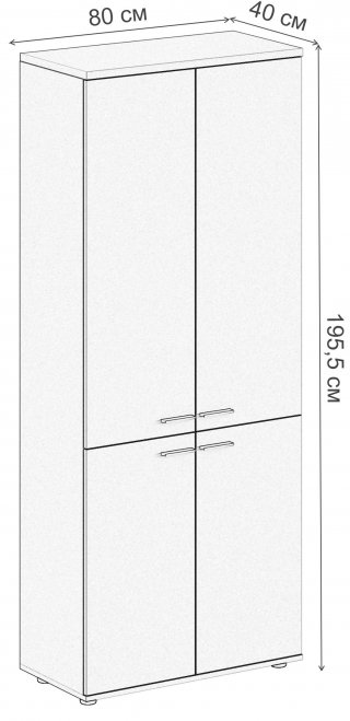 Шкаф SG.811.OD.WH.WH дуб темный / белый