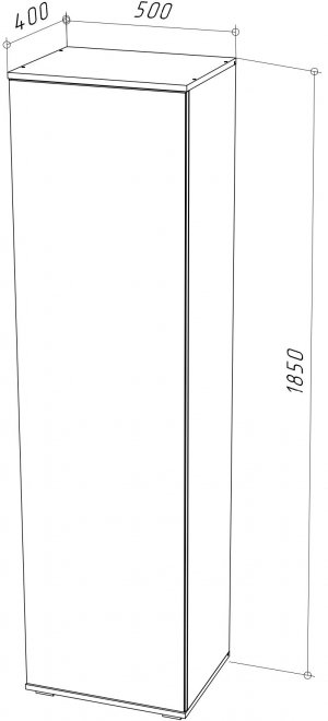 Шкаф Шторм однодверный белый