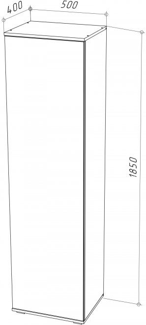 Шкаф Шторм однодверный серый графит