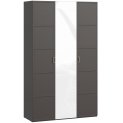Шкаф Стелла комбинированный серый вулкан / фон серый  - Уцененный экземпляр