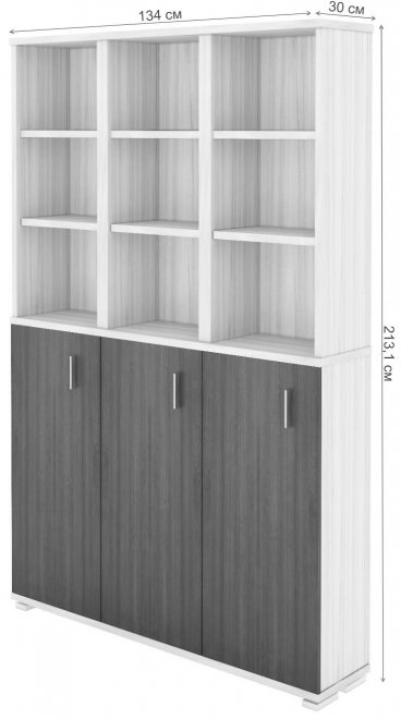 Шкаф ПУ-40-6 ШБЕ шамони / белый