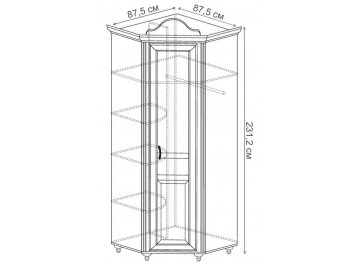Шкаф угловой Алиса №562