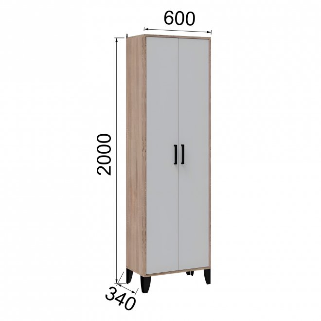 Шкаф Витра 60 дуб сонома / белый