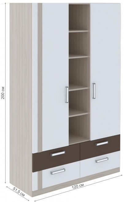 Шкаф Волкер М02 шимо светлый
