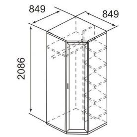 Шкаф угловой Ника-люкс 30Р