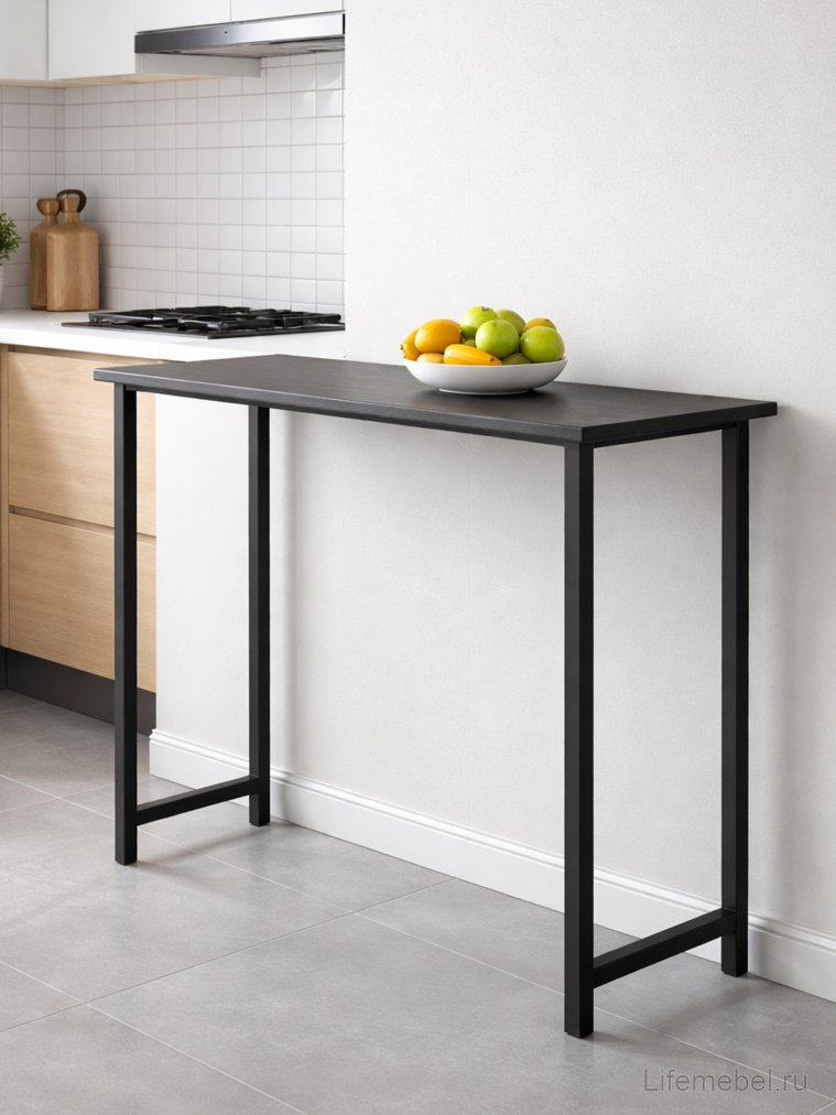 Барная стойка Дилан Лофт 120х40х90 бетон темный