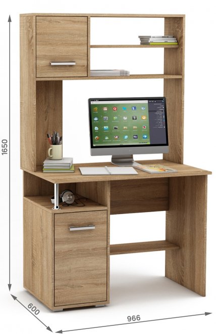 Компьютерный стол Амбер-14 дуб сонома