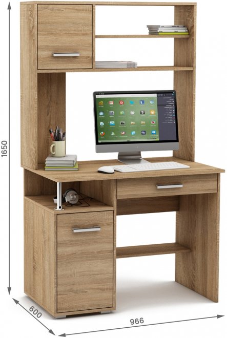 Компьютерный стол Амбер-14Я дуб сонома