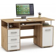 дуб сонома / белый