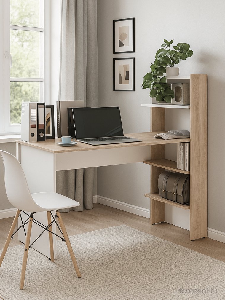 Компьютерный стол Арлет сонома / белый