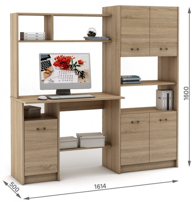 Компьютерный стол Август-10 дуб сонома