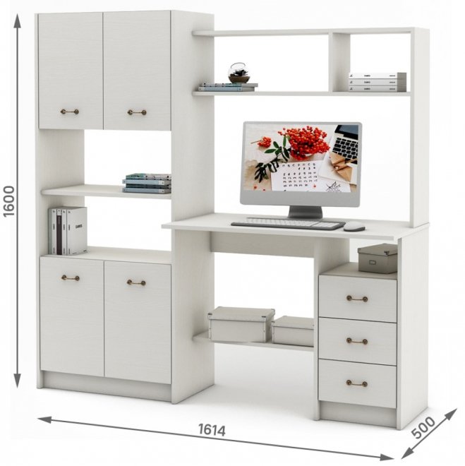 Компьютерный стол Август-11 белый