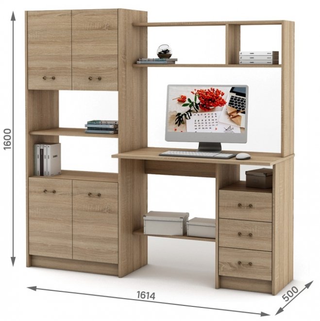 Компьютерный стол Август-11 дуб сонома