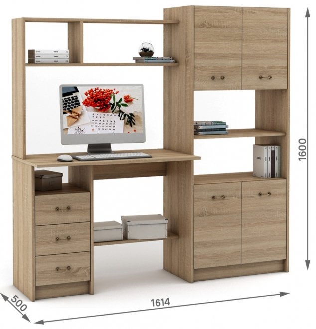 Компьютерный стол Август-12 дуб сонома