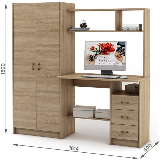 Компьютерный стол Август-15 дуб сонома