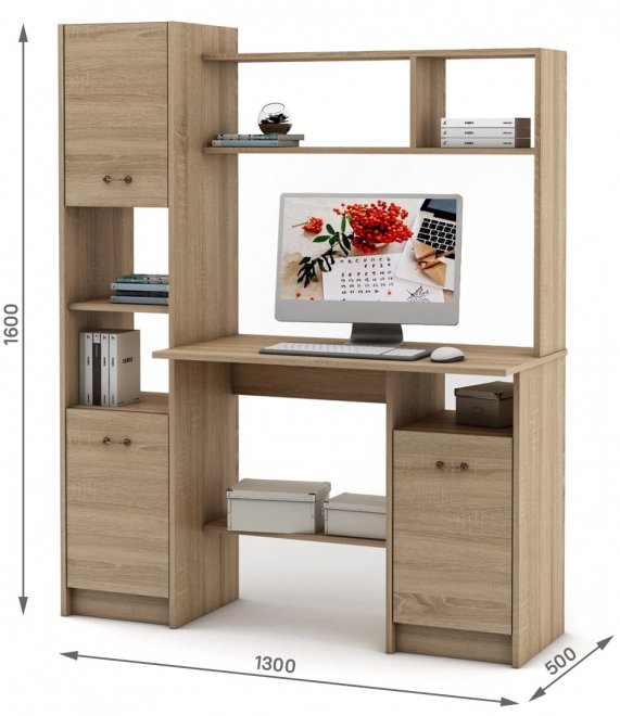 Компьютерный стол Август-1 дуб сонома