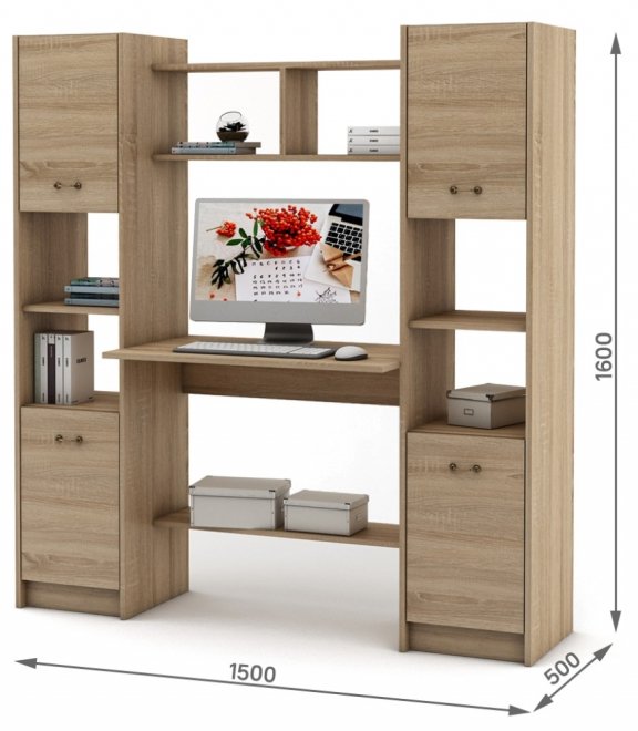 Компьютерный стол Август-5 дуб сонома