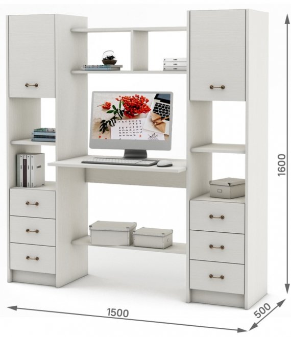 Компьютерный стол Август-8 белый