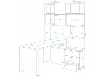 Компьютерный стол Домино СР-500М/140 КБЕК-левый