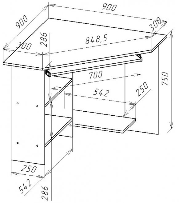 Компьютерный стол Джаз-29 дуб молочный