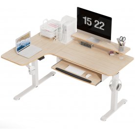 Компьютерный стол Eureka ERK-EHD-L60L-MW