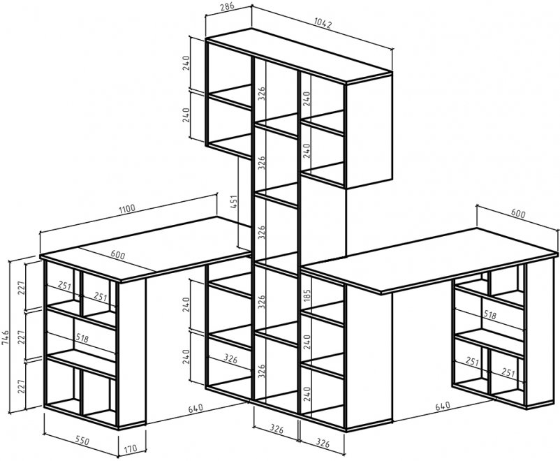 Компьютерный стол Феликс-355 белый