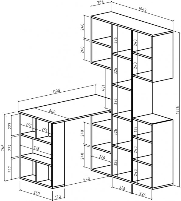 Компьютерный стол Феликс-35 дуб сонома