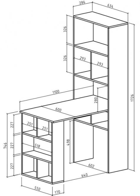 Компьютерный стол Феликс-45 дуб молочный