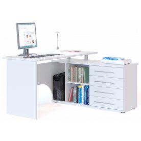 Компьютерный стол КСТ-109П белый