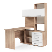 дуб сонома / белый