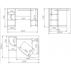 Компьютерный стол Мебелеф-18