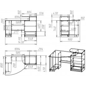 Компьютерный стол Мебелеф-42