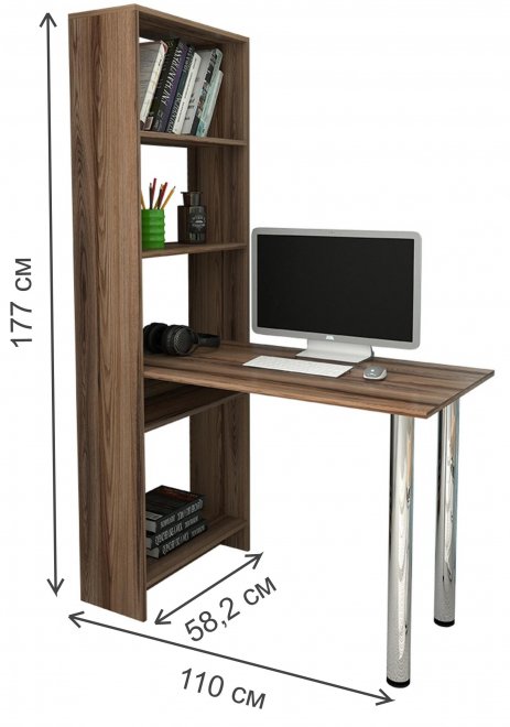 Компьютерный стол Мебелеф-55 дезира темная