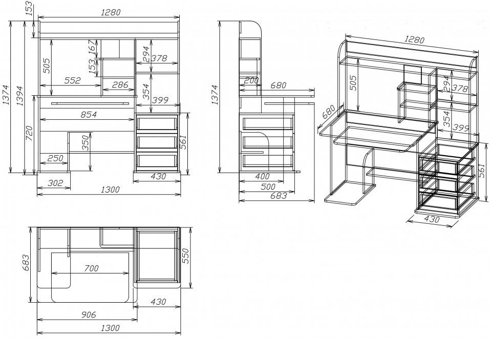 Компьютерный стол Мебелеф - 5 белый / белоснежный глянец левый