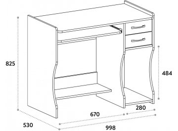 Компьютерный стол Монблан МБ-605К