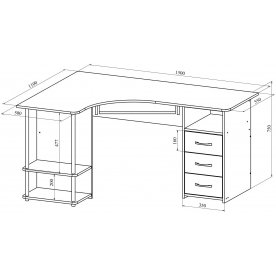 Компьютерный стол С-237 + СЕ-237